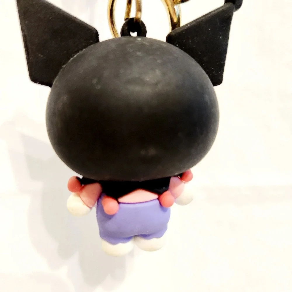Sanrio‎ Kuromi Keychain and Purple HAPPY Lanyard
